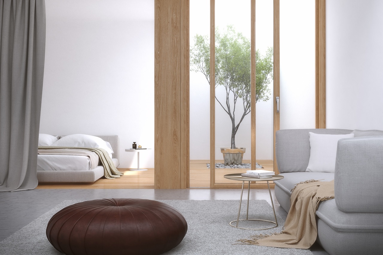 Thiết kế phòng ngủ tối giản và thư thái