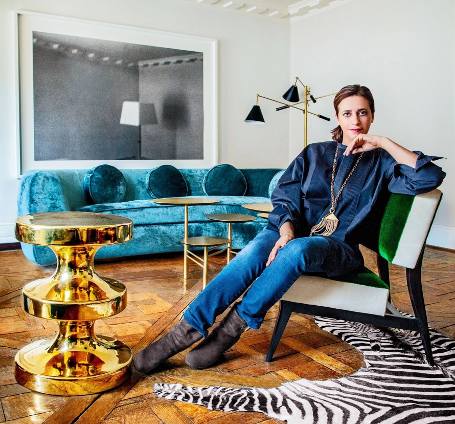 Thiết kế nội thất với hình khối mềm mại do India Mahdavi tạo ra