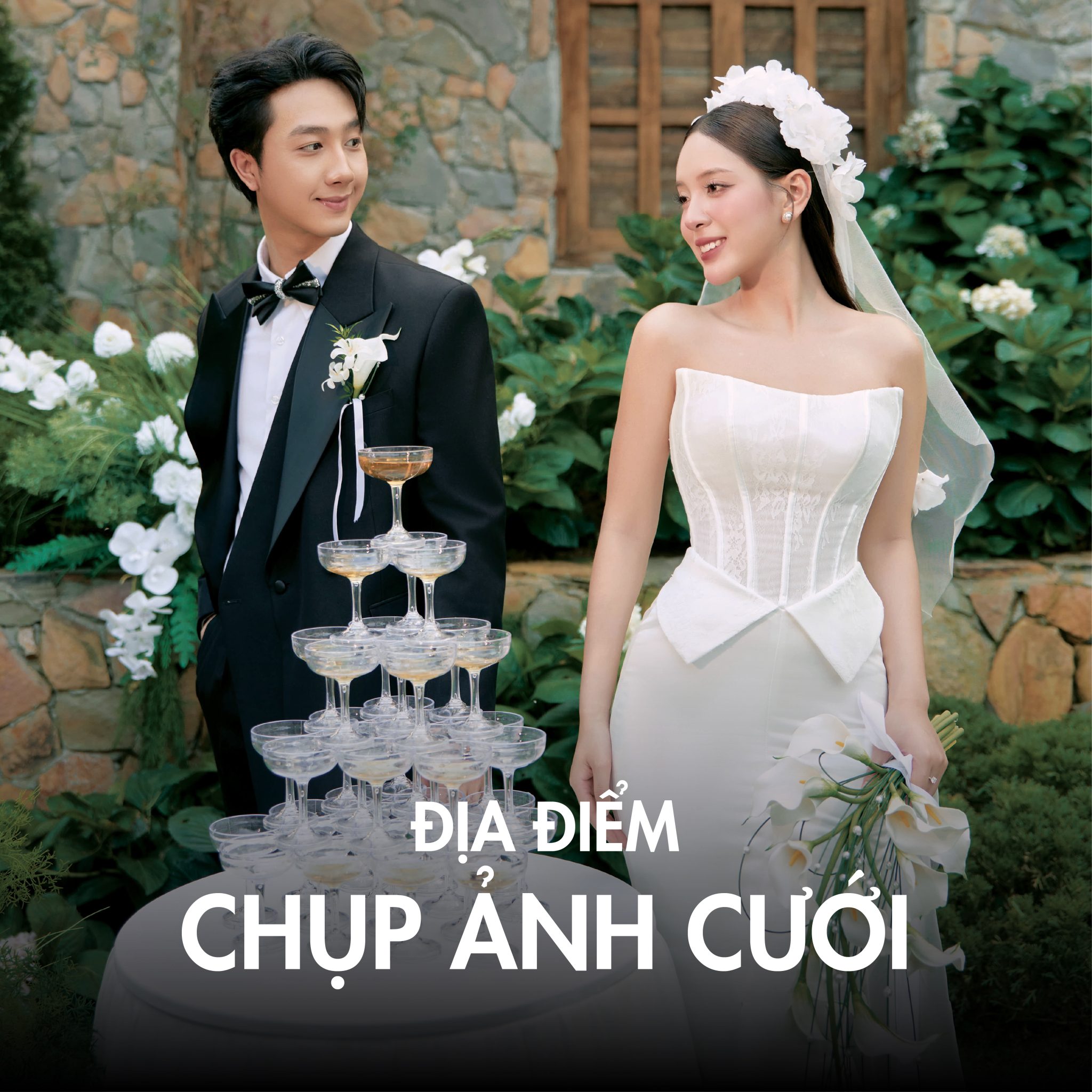 chụp ảnh cưới tại studio với ánh sáng chuyên nghiệp