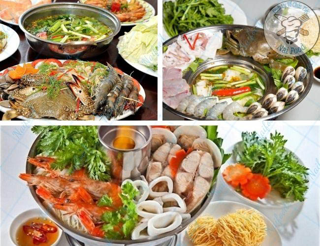 Lẩu thập cẩm hải sản món ăn chủ đạo