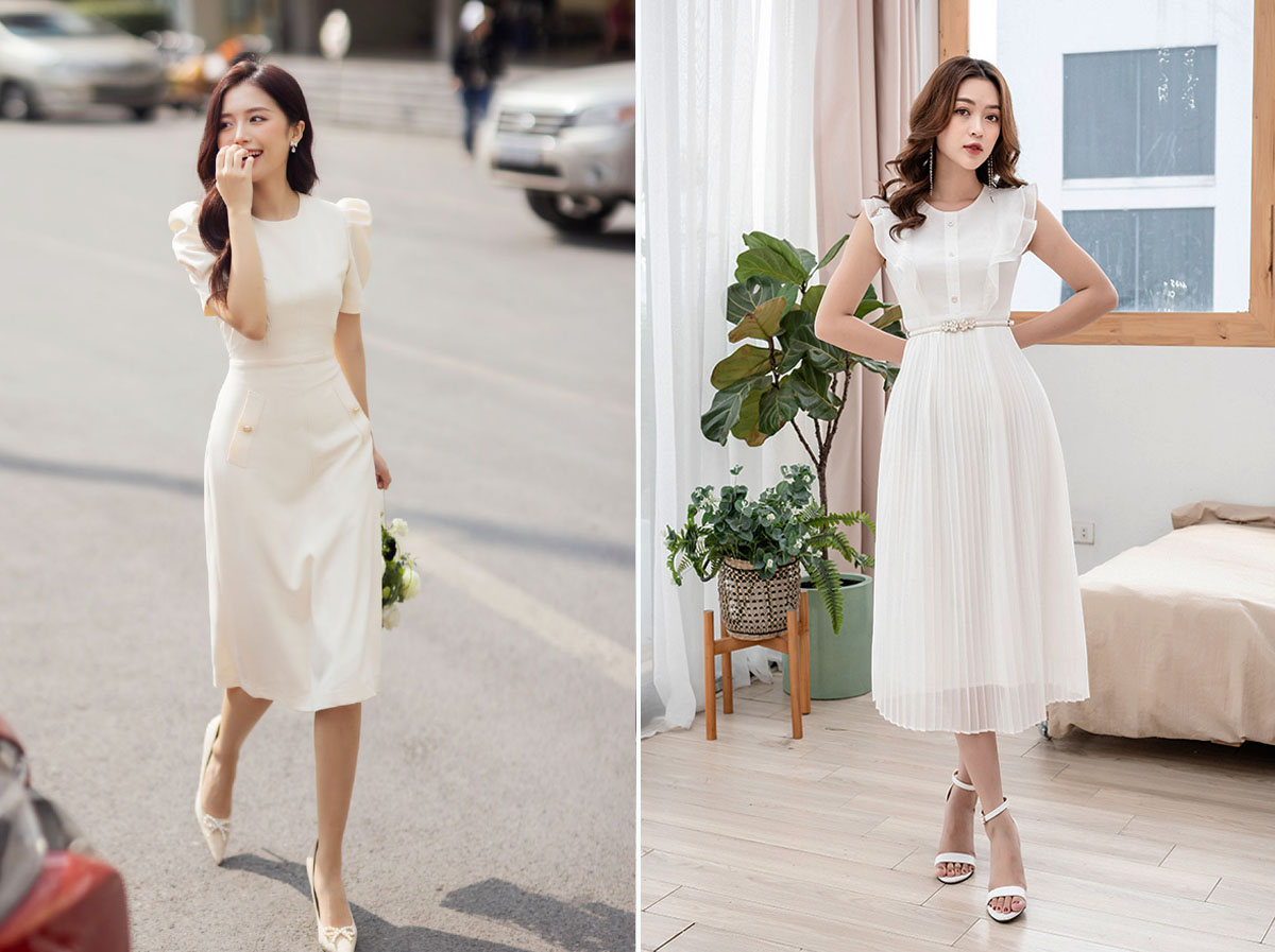 Mẫu váy liền cực chất cho nàng thanh lịch