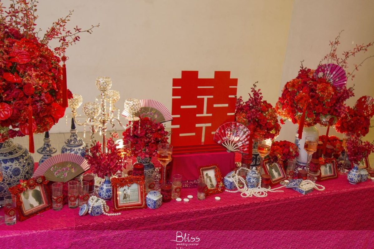 Những biểu tượng này thường được trang trí trên các sản phẩm như thiệp cưới, cổng hoa, tráp lễ