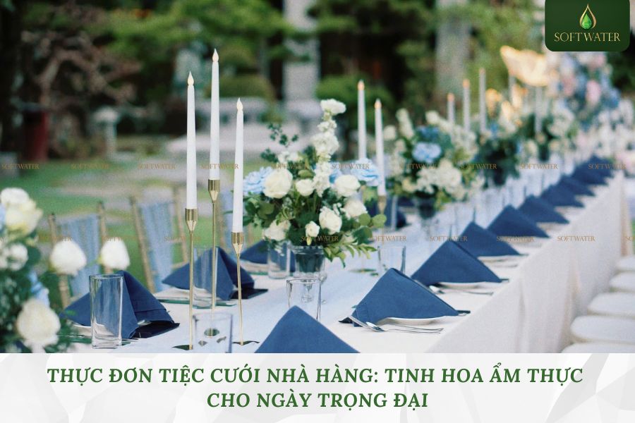 Trình bày món ăn tiệc cưới bắt mắt
