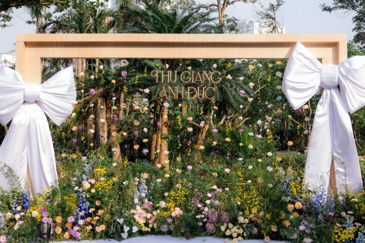 Trang trí tiệc cưới phong cách gadern