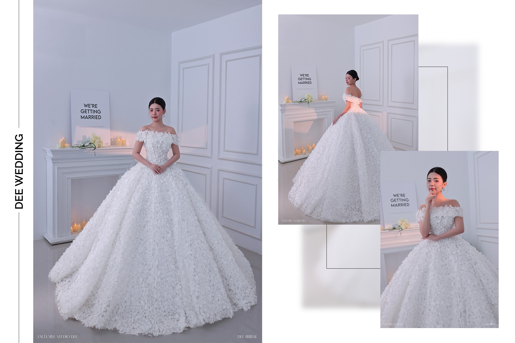 Cô dâu chọn váy cưới hài hòa