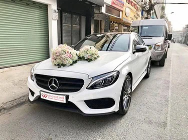 Xe cưới Mercedes C200 kết hoa
