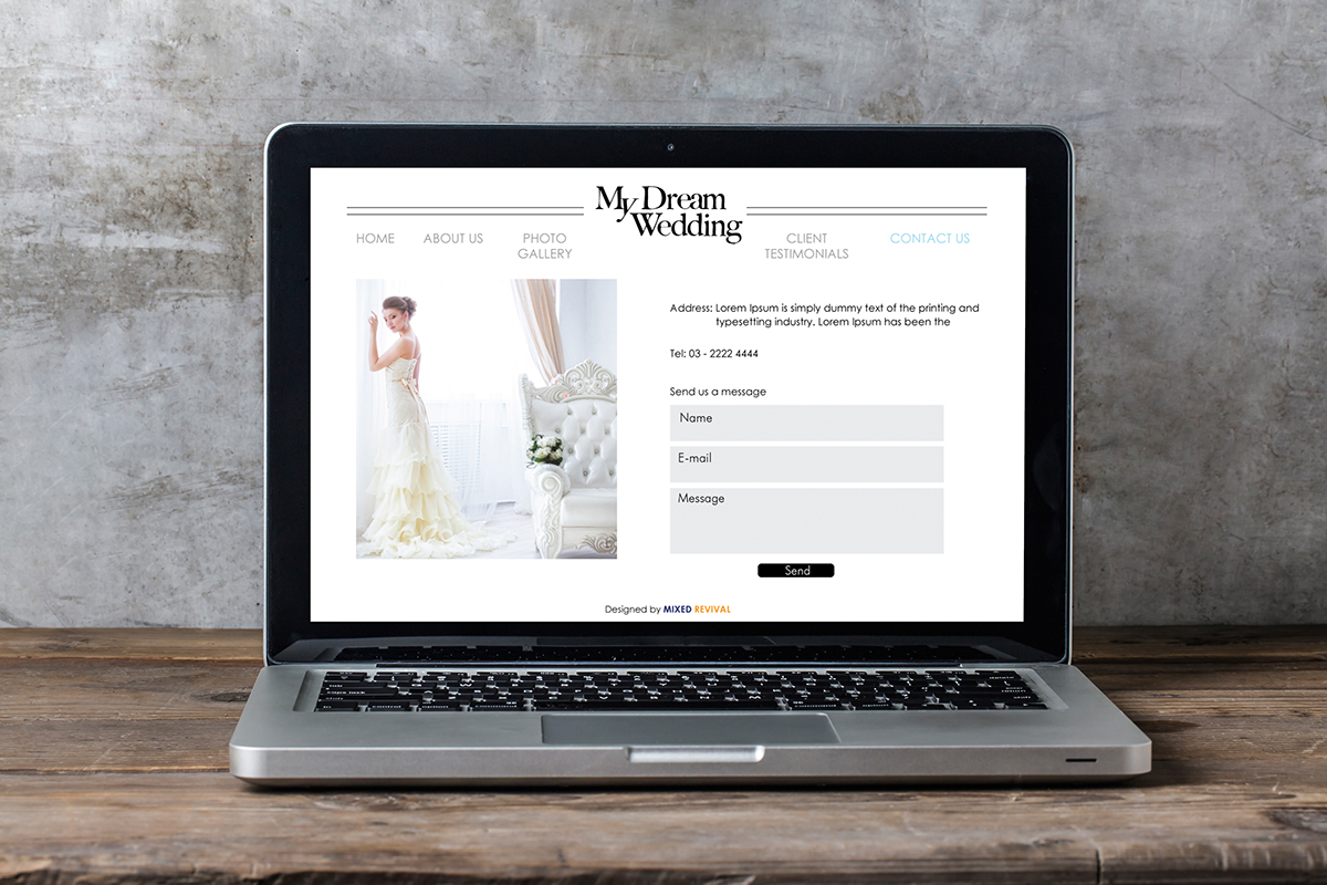 Bố cục website cưới