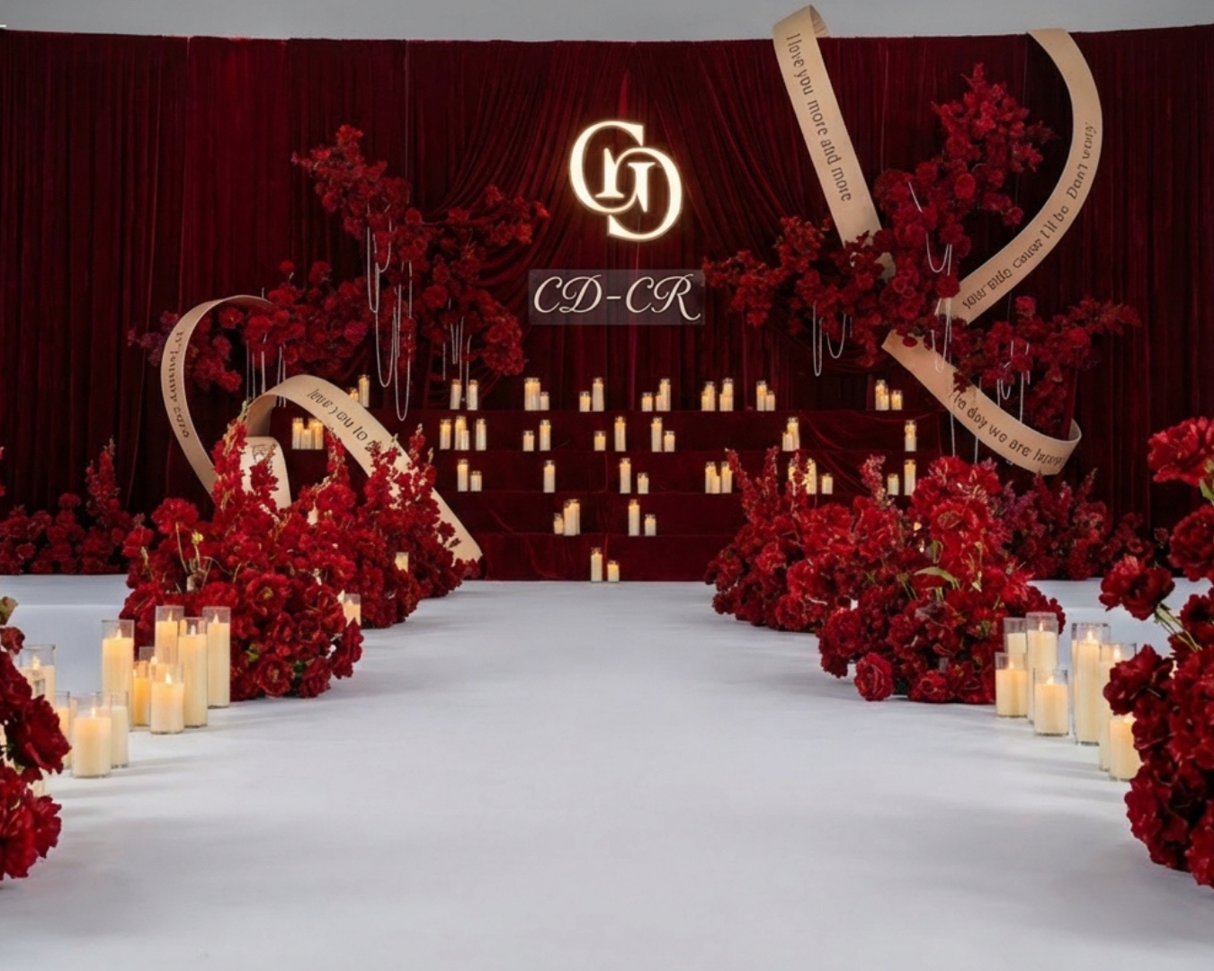 Chi tiết hoa tươi mix lụa trong không gian cổ điển