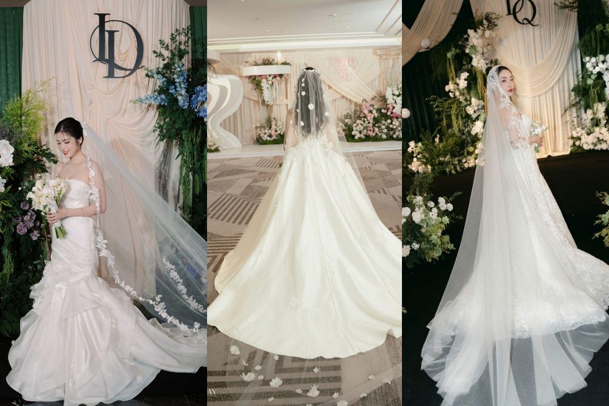 Veil dài quét đất tạo hiệu ứng cực kì lộng lẫy.