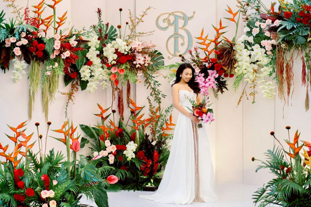 Concept trang trí tiệc cưới phong cách Tropical nhiệt đới