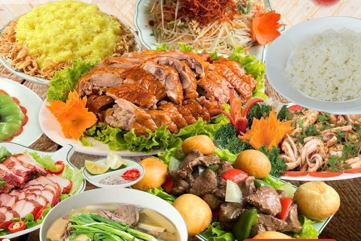 Menu tiệc cưới miền nam tầm trung với sự kết hợp món truyền thống và hiện đại