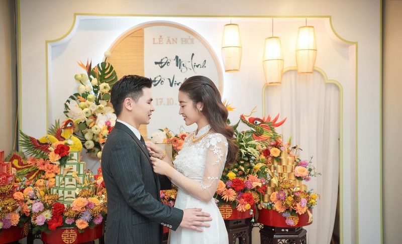 Đám hỏi truyền thống tại gia đình nhà gái