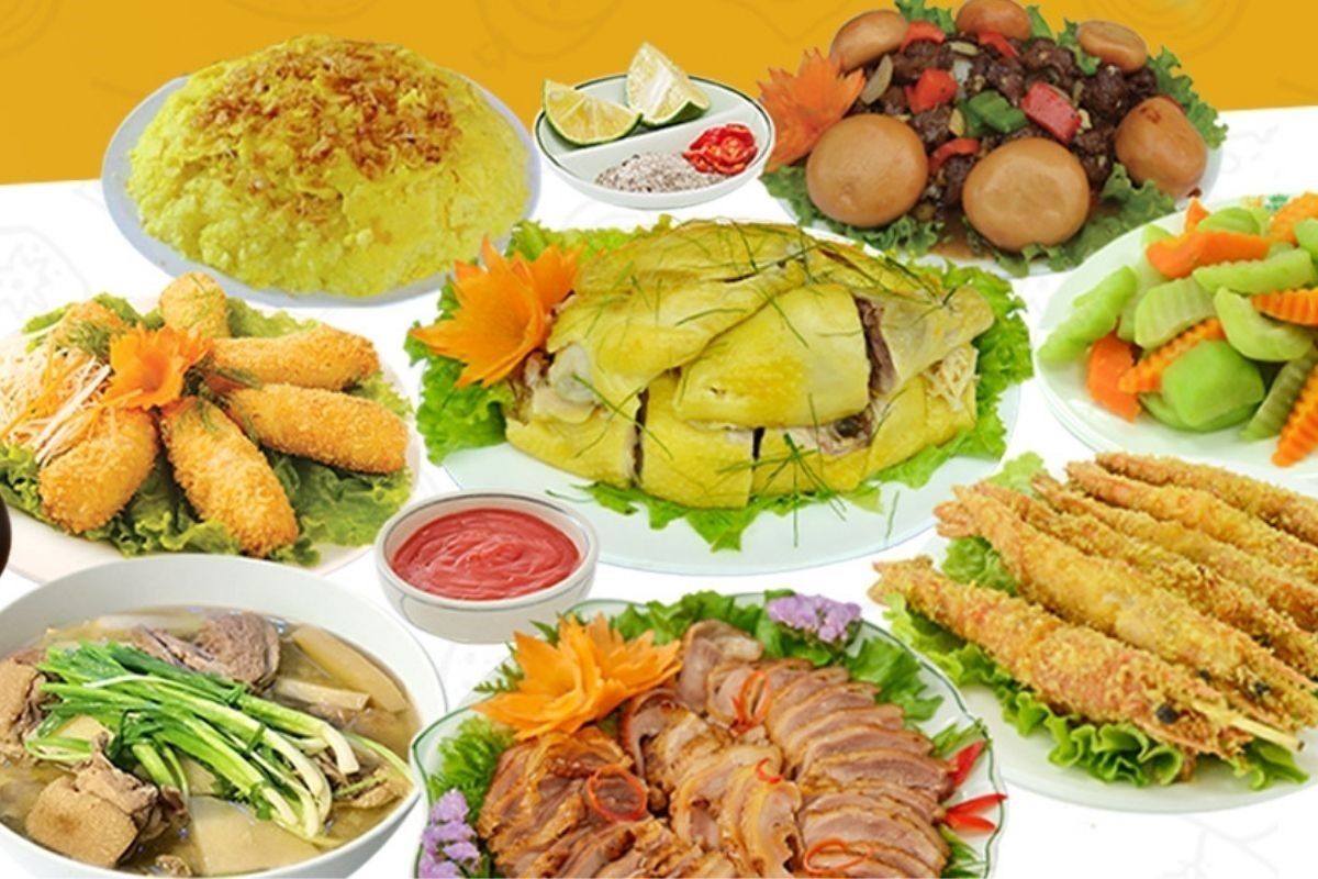Menu tiệc cưới cao cấp với các món ăn sang trọng