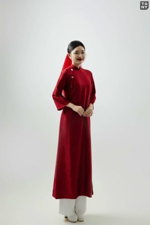 Mẫu áo dài cưới tôn dáng người gầy