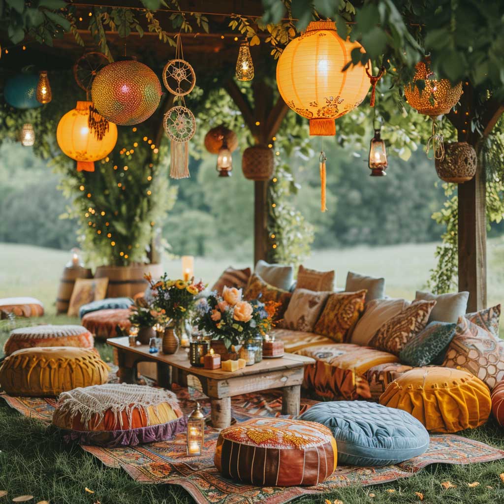 Concept trang trí Bohemian phong phú với màu sắc ấm