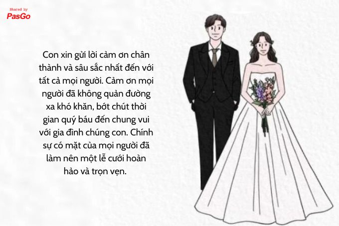 Lời cảm ơn sau đám cưới của chú rể chân thành, tinh tế