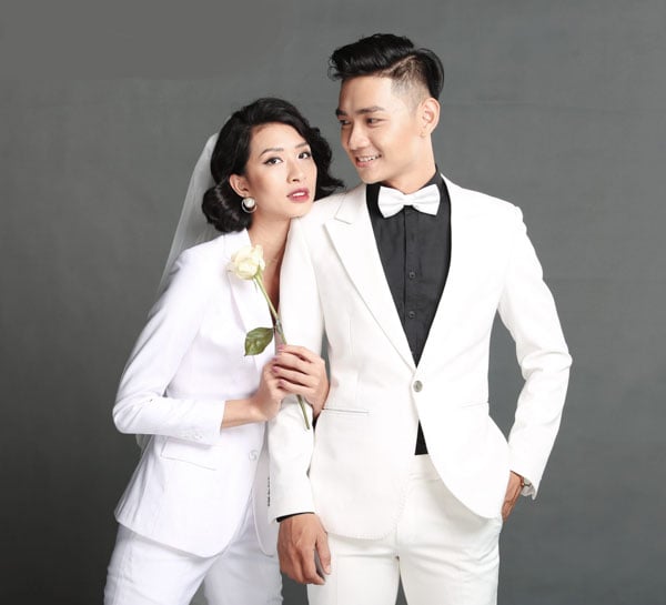 Mẫu vest cưới màu trắng trang nhã
