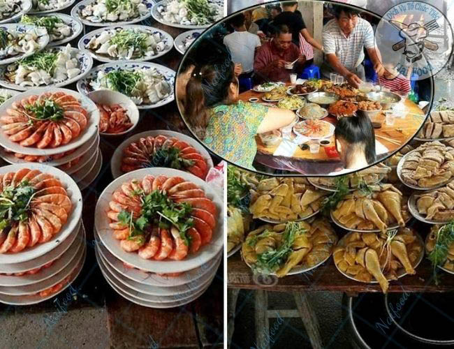 Mâm cỗ cưới quê với các món ăn bình dân nhưng ngon