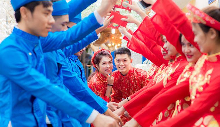 Lễ thành hôn tại nhà trai