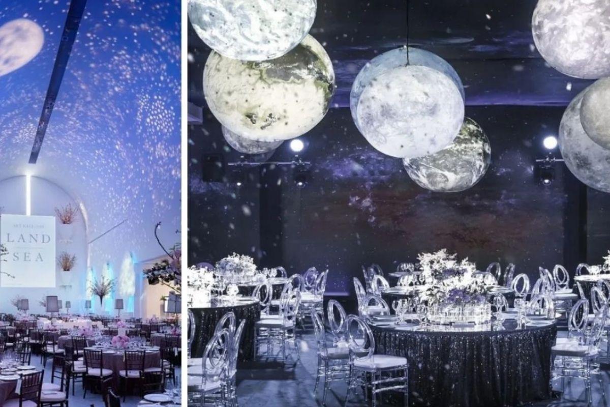 Trang trí phong cách Celestial với sao và dải ngân hà