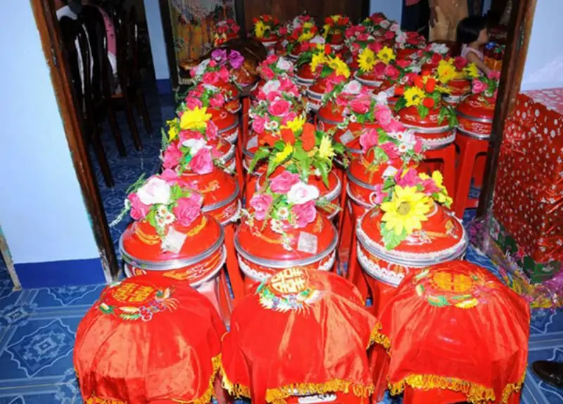 Mâm lễ cưới người Hoa