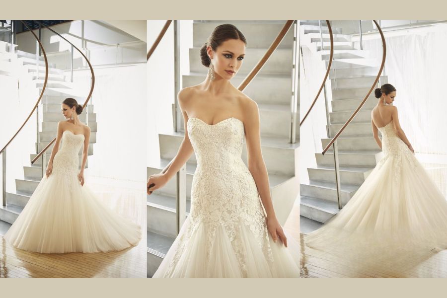 Váy Fit & Flare tôn dáng với thân trên ôm sát và chân váy xòe nhẹ