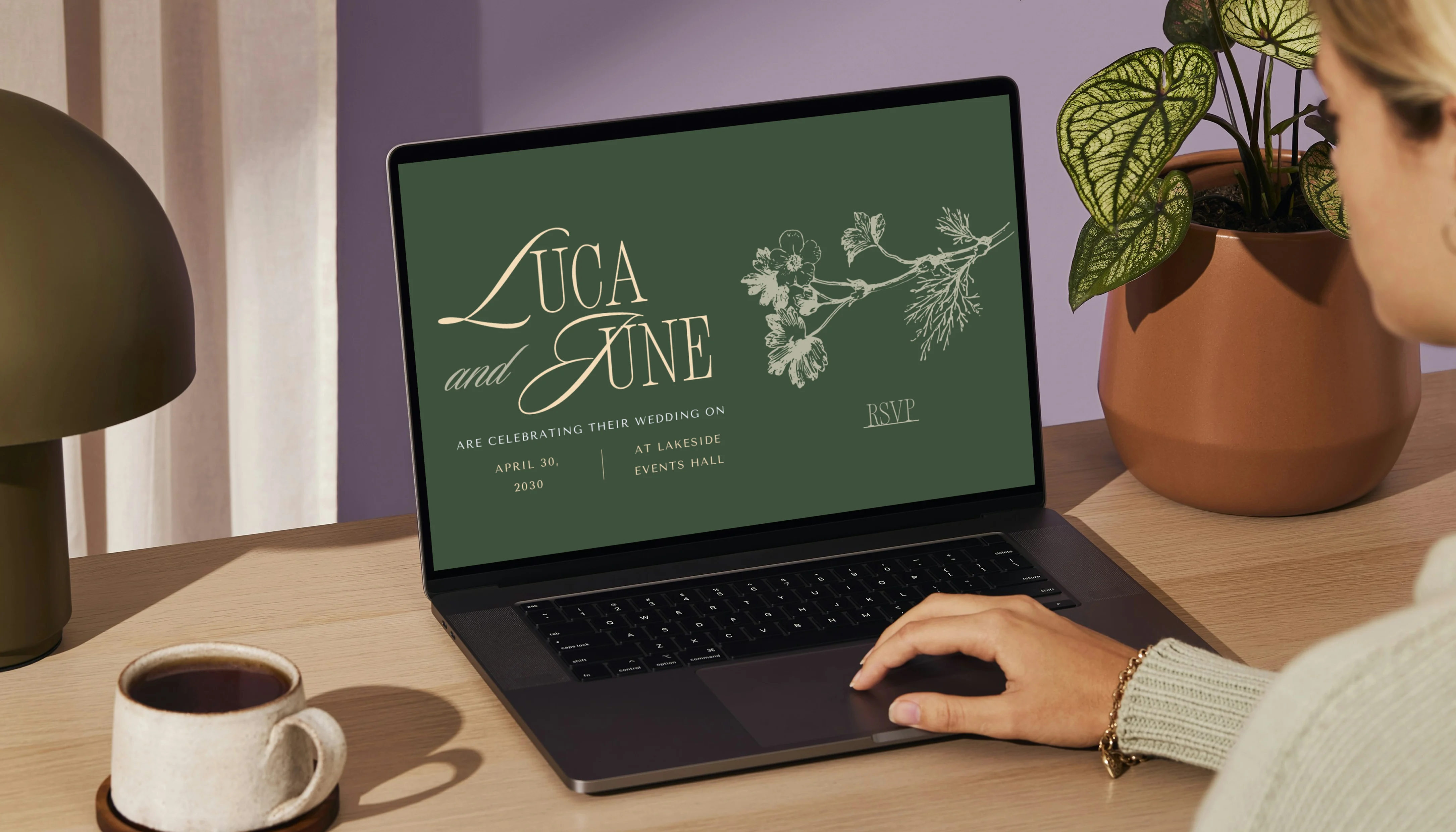 Giao diện tạo web đám cưới trên Canva