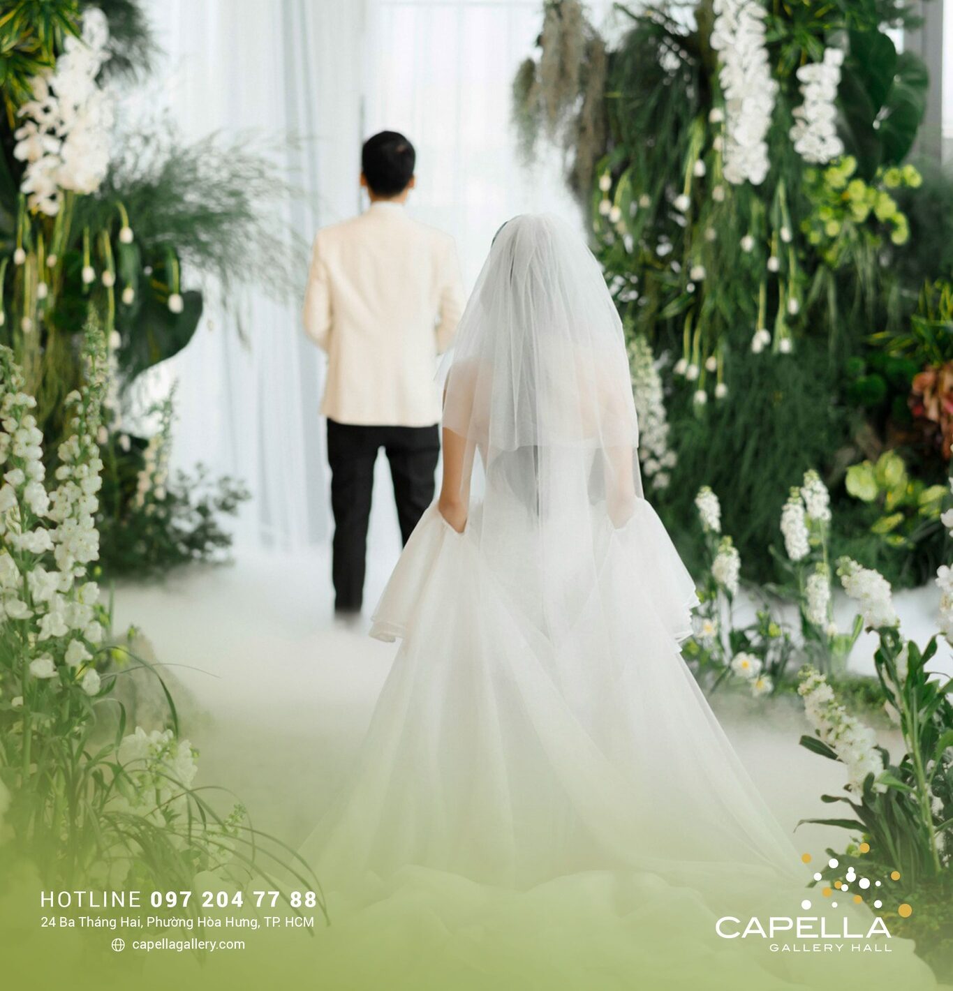 Không gian trang trí tiệc cưới 2026 tại Capella Gallery Hall với gam màu tinh tế