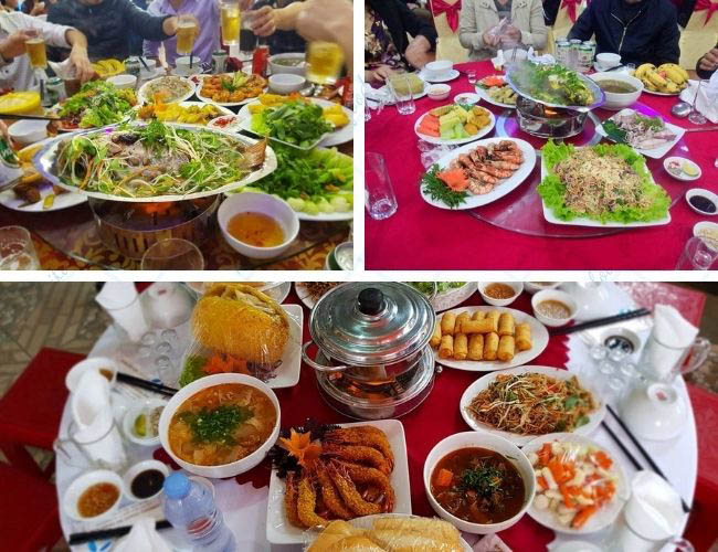 Mâm cỗ cưới miền Trung đậm đà