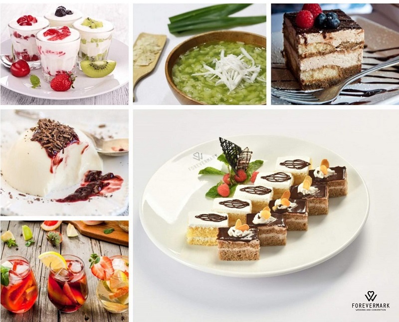 Món tráng miệng trong thực đơn nhà hàng tiệc cưới