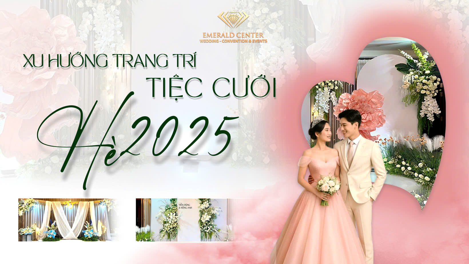 Trang trí tiệc cưới hiện đại