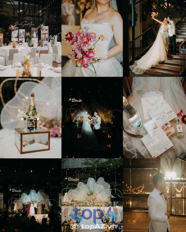 Hình ảnh không gian tiệc cưới sang trọng do Bliss Weddings & Events thiết kế
