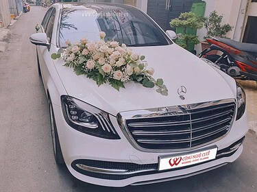 Xe cưới Mercedes S450 màu trắng