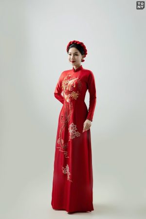 Áo dài cưới cho dáng người quả táo