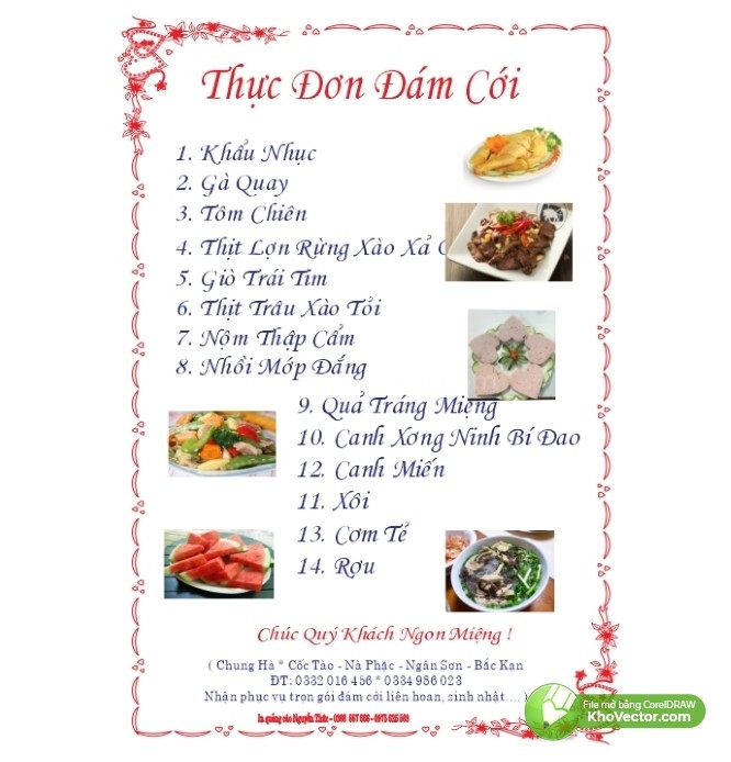 Bàn tiệc cưới trang nhã