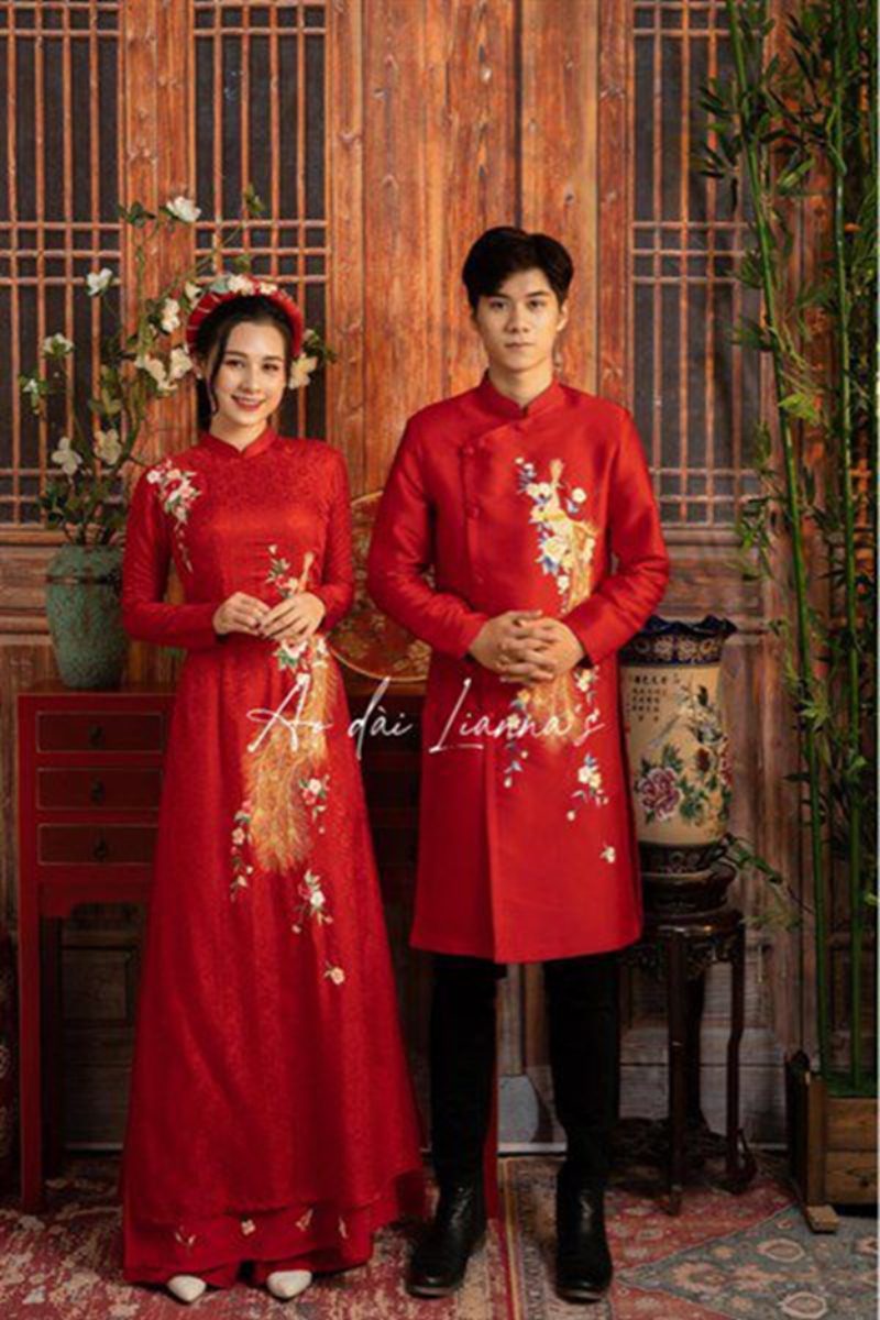 Chọn áo dài cô dâu phù hợp màu sắc và phong cách