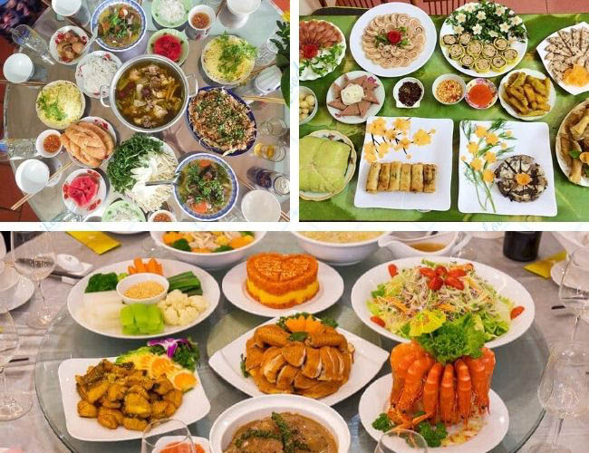 Mâm cỗ cưới miền Nam phong phú