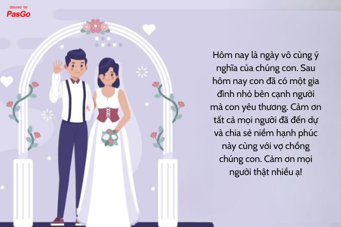 Lời cảm ơn sau đám cưới của cô dâu sâu sắc từ tận đáy lòng