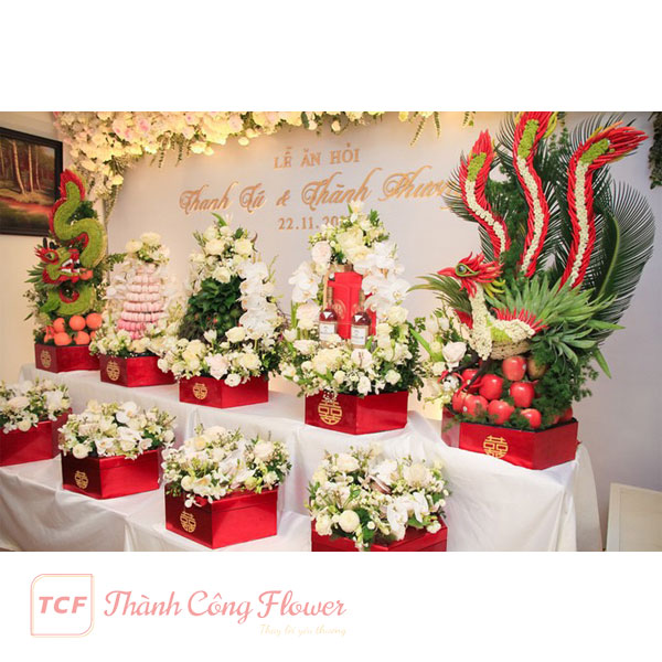 Tráp cưới theo tông màu