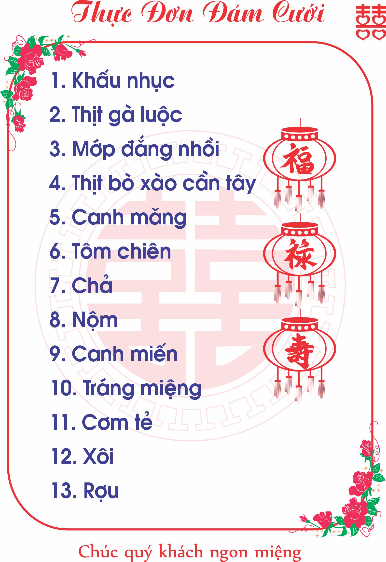 Sai lầm khi chọn thực đơn cưới