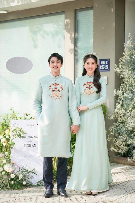 Áo dài gam màu pastel mang đến vẻ đẹp tinh tế, nhẹ nhàng nhưng không kém phần sang trọng