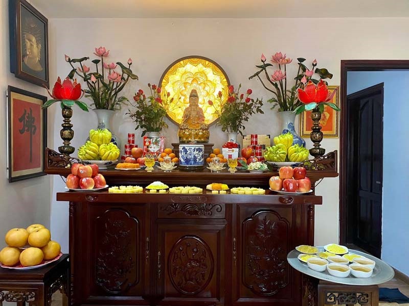 Bàn thờ cưới trang nghiêm