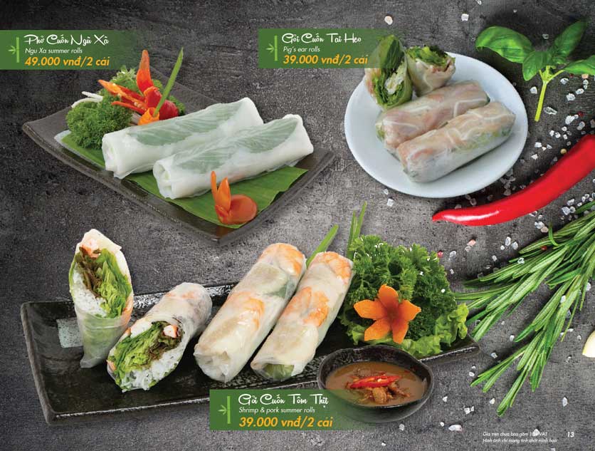 Menu VietStreet - Vincom Phạm Ngọc Thạch 4