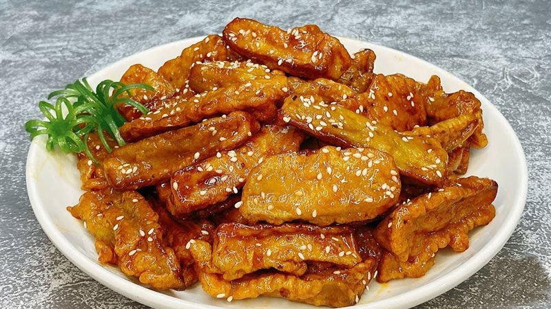 Cà tím chiên giòn sốt chua ngọt