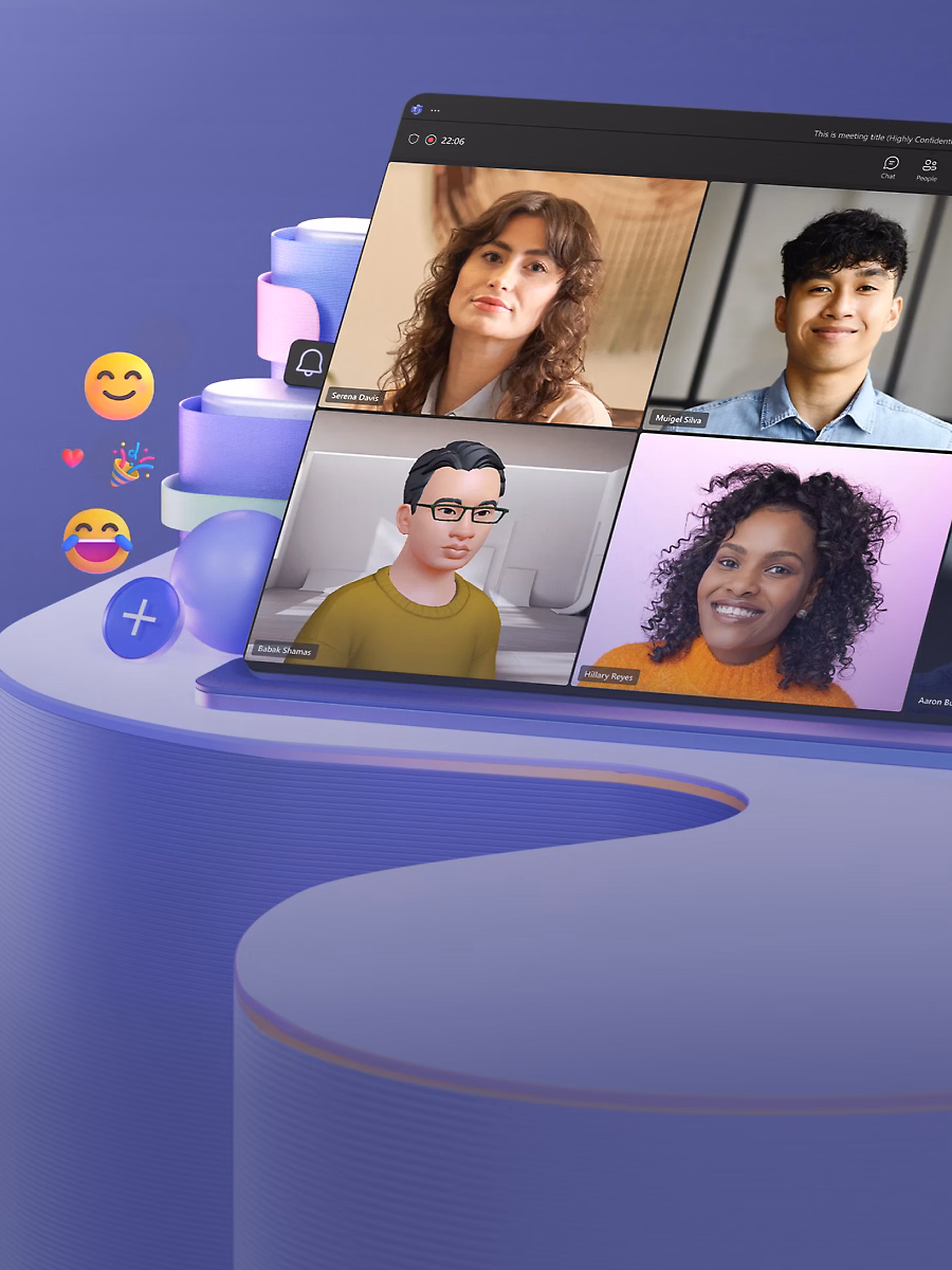 Đồng nghiệp cộng tác trong một cuộc họp trên Microsoft Teams