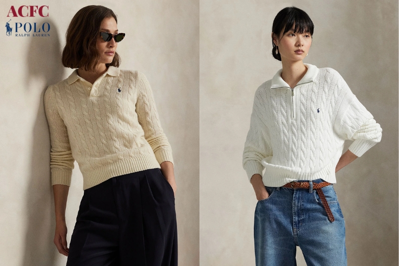 BST Áo Sweater Polo Ralph Lauren: Nét Đẹp Dệt Thừng Đậm Chất Ivy League