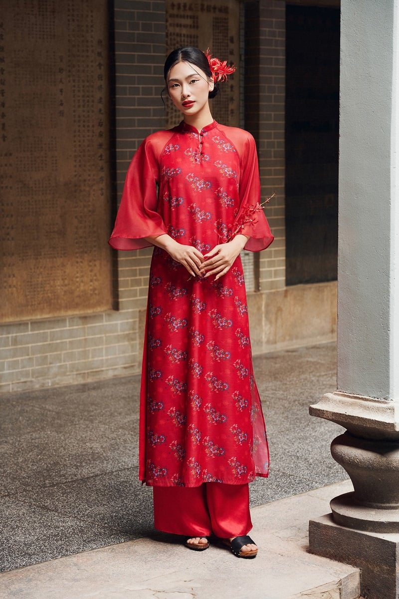 Áo dài Lạc Vân tinh giản