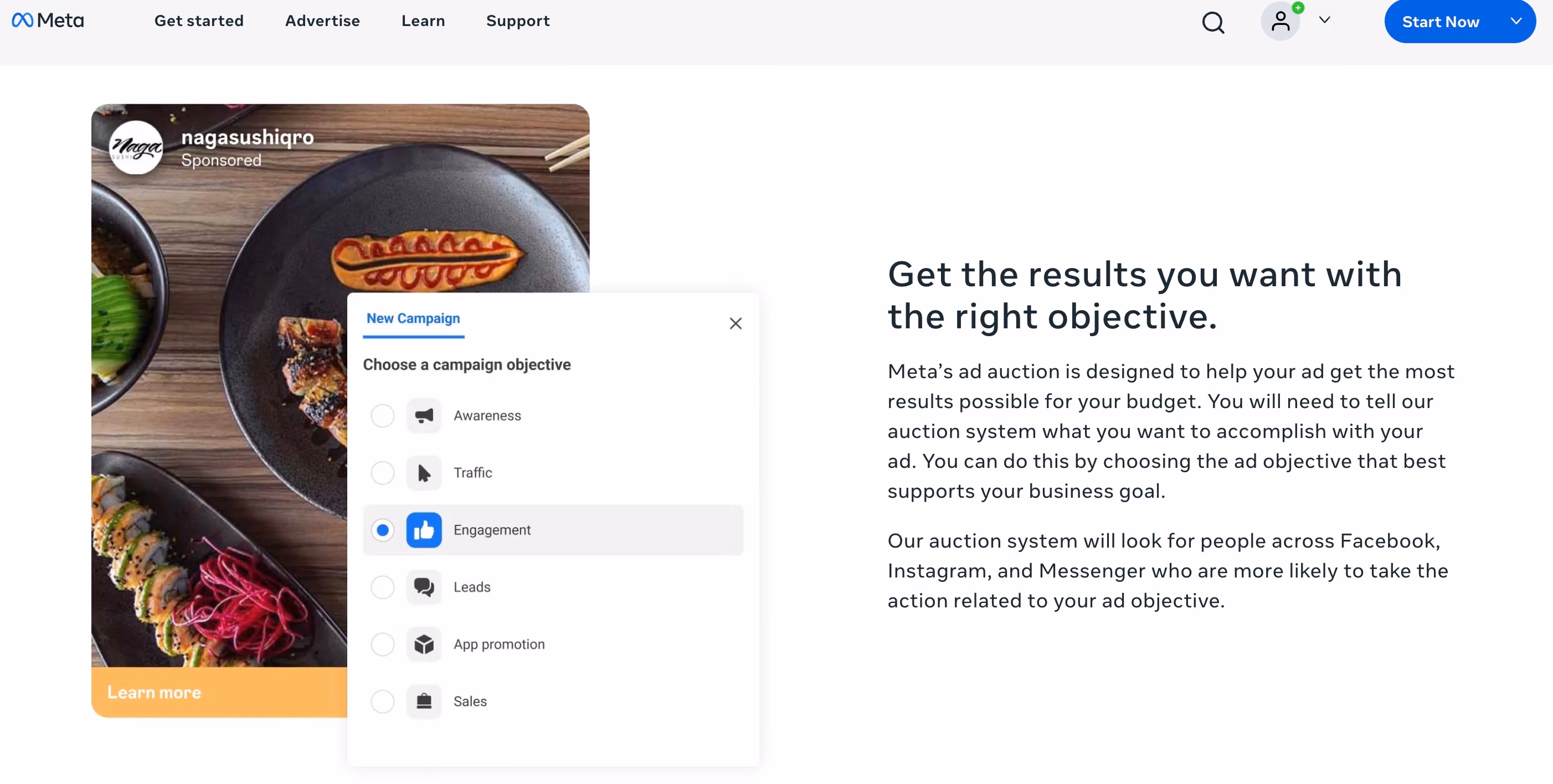 Mục tiêu chiến dịch quảng cáo Facebook