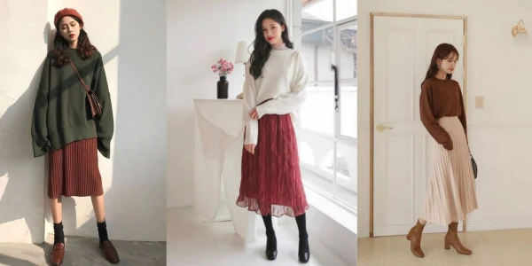 Đây chắc hẳn là một set đồ không thể thiếu của chị em mỗi khi mùa thu đến