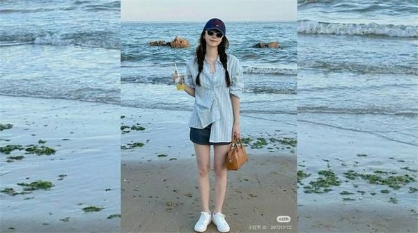 Áo sơ mi kẻ sọc nữ gọn gàng, hiện đại